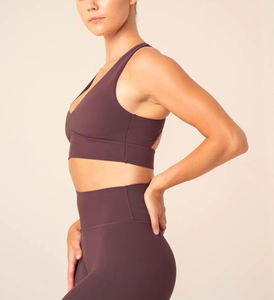 2023 nuevo conjunto de Yoga Fitness ropa de gimnasio sujetador acolchado mallas elásticas ropa interior deportiva sin costuras XL tamaño Spandex forro entrenamientos correr - Product Image 3