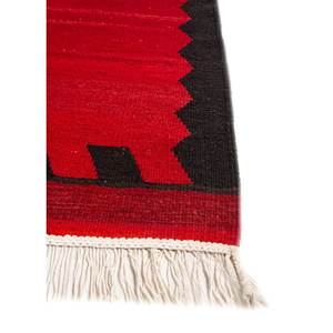 Alfombra 3D Nayaab PAEM-1047 Roja y Naranja a Rayas de Lana y Yute para el Hogar, Alfombra Plana para Sala de Estar, para Decoración - Product Image 3