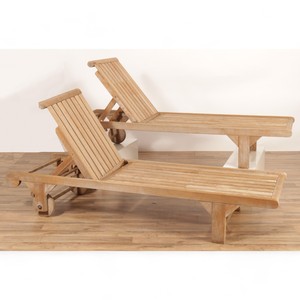 Chaises longues extérieures en bois de teck de qualité durable lit de soleil de plage de jardin résistant aux intempéries pour hôtel piscine patio salon chambre - Product Image 5
