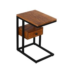 Table d'appoint pliante en métal et bois pour ordinateur portable et snack, dernière conception 2025, bureau, maison, cuisine, salon, qualité supérieure - Product Image 1