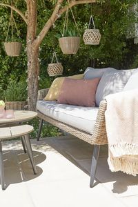 Nouveau 2023 jardinière suspendue panier en rotin en plastique tissé décoration murale suspendus fleur et pot de plantes élégant et écologique - Product Image 4