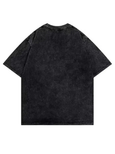 100% algodón blanco sólido camiseta para hombres de talla grande Casual cuello redondo manga corta colección de verano 260 gramos tela ropa a granel - Product Image 2