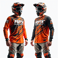 Jersey de Motocross Personalizado con Estampado de Manga Larga para Hombre, para Motociclismo Todoterreno, Resistente al Viento, Transpirable, de Secado Rápido, 100% Poliéster, para Carreras de Autos