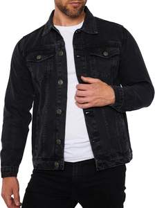 Chaqueta Vaquera de Invierno para Hombre, Corte Ajustado, con Cuello Alto y Logotipo Frontal, Forro Polar 100% Algodón, Venta al Por Mayor - Product Image 3