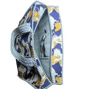 100% Indian Handblock Printed Eco-Friendly Shoulder <b>Tote</b> <b>Bag</b> for Women Swan Printed 100% Cotton Material - Product Image 3