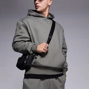 Sudadera con capucha para hombre con estampado personalizado de alta calidad-Sudaderas con capucha de gran tamaño con hombros caídos unisex con logotipo personalizado - Product Image 3