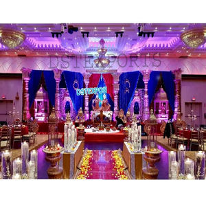 Grande cérémonie hindoue mariage indien asiatique décor de scène traditionnel dernier décor de scène royale pour les fêtes cadre de mariage élégant - Product Image 1