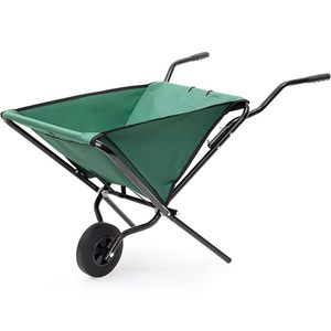 Durevole 70L verde pieghevole carriola da giardino 45Kg di capacità leggero e pratico carrello in tessuto per il giardinaggio - Product Image 1