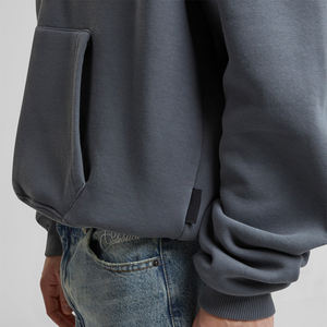 Sweat à capuche oversize en tricot d'hiver personnalisé avec logo sur le devant, imprimé délavé à l'acide, coupe ample pour femmes - Product Image 6