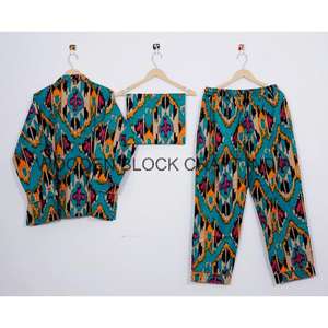 Organic Cotton Night Bloom PJs Women's Soft Focus Sleepwear PJ Set Home Use Loungewear <b>Birthday</b> Gift Sizes 5XL - Product Image 4