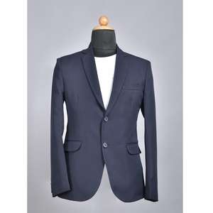 Fournisseur direct d'usine de blazers bleus formels pour hommes, coupe ajustée, pour le travail de bureau, disponibles à la vente - Product Image 3