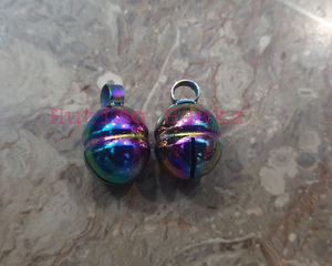 Campanas de cetrería Latón y plata Arco Iris Multicolor Tono alto para todas las mascotas - Product Image 3