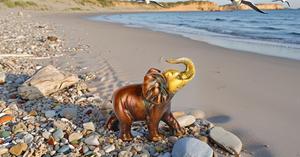 Showpiece Metal Statue Lucky Figurine Home <b>Decor</b> Gifts <b>Item</b> Home and <b>Kitchen</b> <b>Decors</b> Brass Elephant Trunk Up Figurine - Product Image 6