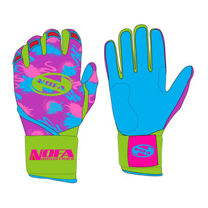 NOFA INDUSTRIES Pink Batting Gloves Ambidextrous <b>Hook</b> And Loop Closure Fashionable Training Gloves - Product Image 4
