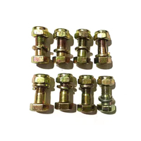 Set Pengikat Bilah Pisau dengan Mur dan Ring serta Baut Baja Paduan Berlapis Seng Kuning Kelas 12.9