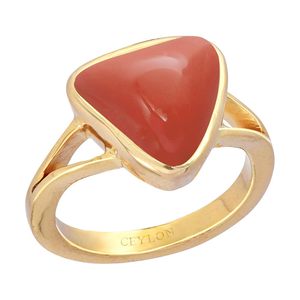 NOVAMART Fine Certified Italian Coral Moonga Gemstone <b>Ring</b> Natural Bezel Set Boho Style <b>for</b> Everyday Wear Wedding <b>Promise</b> Oval C - Product Image 1