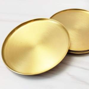 Meilleure vente sous-verres en métal bureau dosettes de café salle à manger ardoise sous-verres tapis mariage logo personnalisé vaisselle sous-verres tapis - Product Image 6