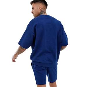 Ensemble de sport respirant deux pièces pour homme, t-shirt à manches courtes et short, style urbain, motif 3D, personnalisable en gros - Product Image 4