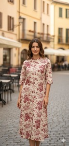 Kurti de algodón Flex a Line para mujer, ropa informal y de fiesta, diseño de corte princesa, bolsillo que absorbe la humedad, ajuste cómodo - Product Image 4