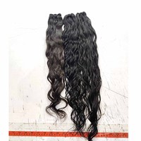 Cabello ondulado rizado profundo peruano, sin procesar, 100%, de fabricante de mechones de trama de máquina de donador único