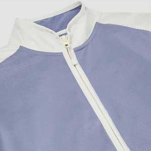 Camiseta Deportiva de Manga Corta para Hombre, con Cierre de Cremallera, Diseño Personalizado con Logotipo, Ligera, Resistente al Viento, con Bloques de Color y Parches - Product Image 3