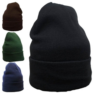 2023 nouveauté personnalisé femmes tricoté chapeaux 3D broderie Logo bonnets avec étiquette en cuir bonnet en gros - Product Image 2
