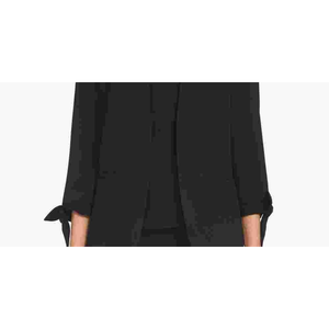 Blazer Nero in Velluto a Coste da Donna CeCe, Aperto sul Davanti, Doppiopetto, Monopetto, con Ricamo e Stampa, Disponibile in Taglie Corte e Lunghe, Taglia 8 - Product Image 3