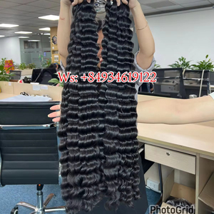 ชุดลูกไม้ธรรมชาติขนาด10 "-50" สำหรับต่อผม100% หนังกำพร้าแบบลอนลึกสไตล์กัมพูชา - Product Image 5