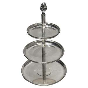 Support à gâteau en aluminium plaqué nickel pour mariage, anniversaires, support à gâteau décoratif, support d'exposition fait à la main - Product Image 1