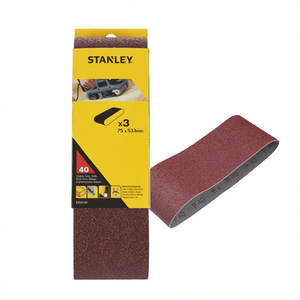 Bandes abrasives multi-paquet Stanley 75x533mm pour ponceuses à bande et disques de ponçage - Product Image 2