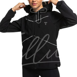 Chaqueta cortavientos para mujer, venta al por mayor, chaqueta ligera de secado rápido para exteriores, cortavientos impermeable transpirable con capucha - Product Image 1