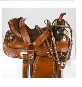 Selle de cheval anglaise et occidentale faite à la main en cuir pur très demandé directement d'Inde pour l'équitation - Product Image 1