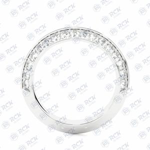 0.85 tcw รอบตัดยอดเยี่ยมครึ่งนิรันดร์แหวนเพชรโมอิสสำหรับผู้หญิงของขวัญวันครบรอบวันเกิดและวันเกิดรักของขวัญวันเกิด - Product Image 2