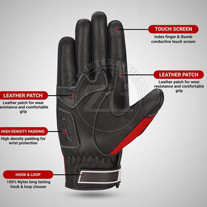 Guantes de Motocicleta de Cuero de Alta Calidad, Guantes de Motocicleta con Pantalla Táctil de Seguridad para Conducción y Carreras - Product Image 3