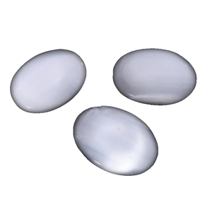 Piedra plana Palma selenita Palma plana cristal piedra preciosa Piedra Natural plana forma ovalada bolsillo piedra Protección mayorista - Product Image 3