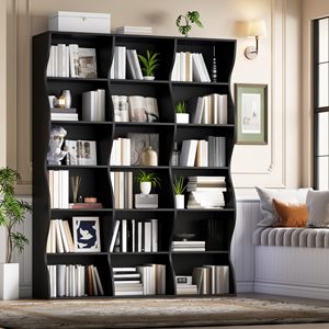 ตู้โชว์ทรงโค้งสีดำแบบขายส่ง ตู้โชว์ทรงสูงขนาดใหญ่ ตู้โชว์แบบเปิดสำหรับห้องนั่งเล่น DR531 - Product Image 2