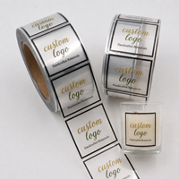 Étiquettes personnalisées transparentes en or rose pour bougies, autocollants adhésifs de luxe dorés pour l'emballage des pots de bougies