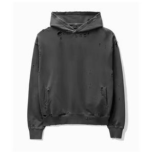 Sweat-shirts décontractés pour hommes fabriqués au Pakistan, en coton biologique 100%, effet usé, pour l'hiver - Product Image 1