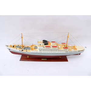 Oranjee Nassau barco de madera hecho a mano modelo pintado inspirado Holland American Cruise Liners para decoración del hogar caja de regalo incluida - Product Image 6