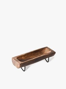Plato para servir troncos de madera hecho a mano con patas de metal a precio mayorista para restaurante, boda, Hotel, fiesta, uso - Product Image 5