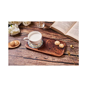 Plateau à thé et biscuits gravé, plateau à friandises en bois personnalisé, plateau à thé et biscuits, plateau à friandises en bois pour le café - Product Image 4
