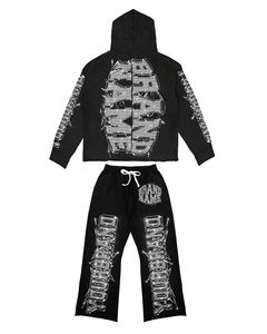 Meilleur ensemble de survêtement pour homme, style streetwear, 100% coton, léger, avec poches, effet baggy, avec strass, pour l'hiver, fabriqué au Pakistan - Product Image 6