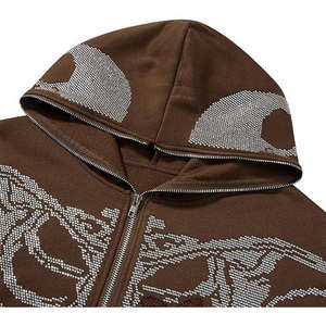 Sudadera con capucha duradera de diamantes de imitación con costuras fuertes, incluye chándal y opción de pantalón. - Product Image 3