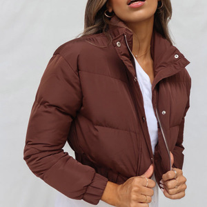 Veste d'hiver matelassée légère imperméable en polyester 100% sur mesure, veste courte, parka, doudoune pour femmes - Product Image 2