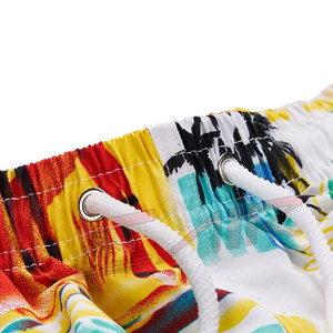 Short de bain en maille personnalisé pour hommes de High Street été respirant nouveau Design de mode motif solide impression par sublimation écologique - Product Image 6