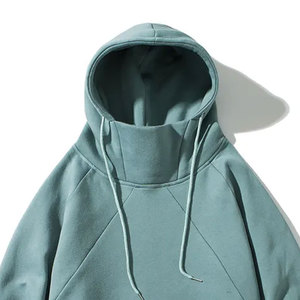 Personnalisable 100% coton français éponge pull de haute qualité épais lourd surdimensionné à capuche goutte épaule plaine hommes sweat - Product Image 6