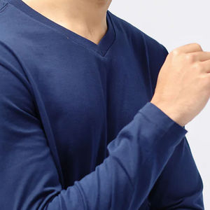 T-shirt à manches longues pour homme, coupe classique, 100% coton, respirant, écologique, séchage rapide, décontracté, col rond - Product Image 6