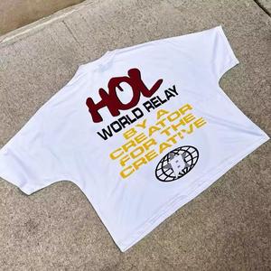 เสื้อยืดผ้าฝ้าย100% ชายทรงหลวมผ้า220gsm คอกลมพิมพ์โลโก้ได้ตามต้องการ - Product Image 5