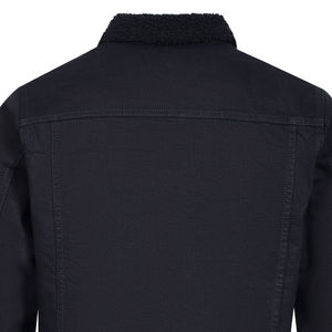 <b>Men's</b> Casual Black <b>Trucker</b> Denim <b>Jacket</b> Embroidered Collar Breathable Winter Design Customizable Zipper-Front Logo-Wholesale - Product Image 5