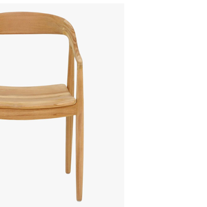 Chaise de salle à manger d'extérieur moderne cadre en bois massif naturel pour la décoration de meubles de maison d'Indonésie Japon - Product Image 6